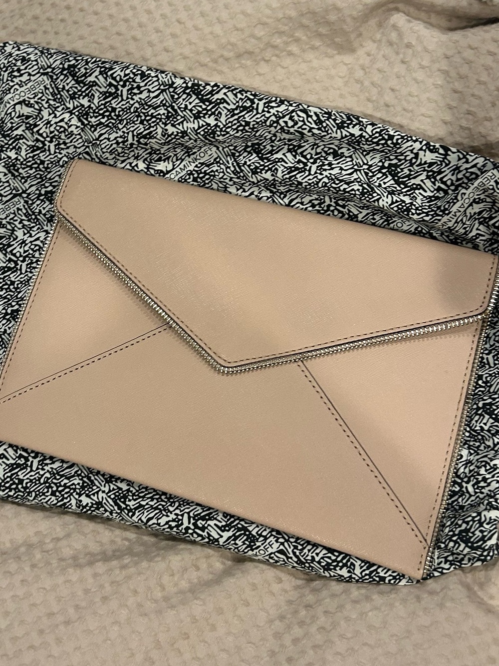 Rebecca Minkoff Leo Envelope Clutch in Soft Nude